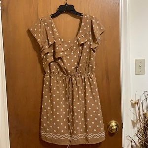Fun ruffles dress V back NWOT